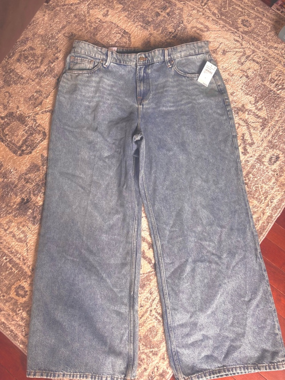 Good American Blue Wide-Leg Flare Jeans